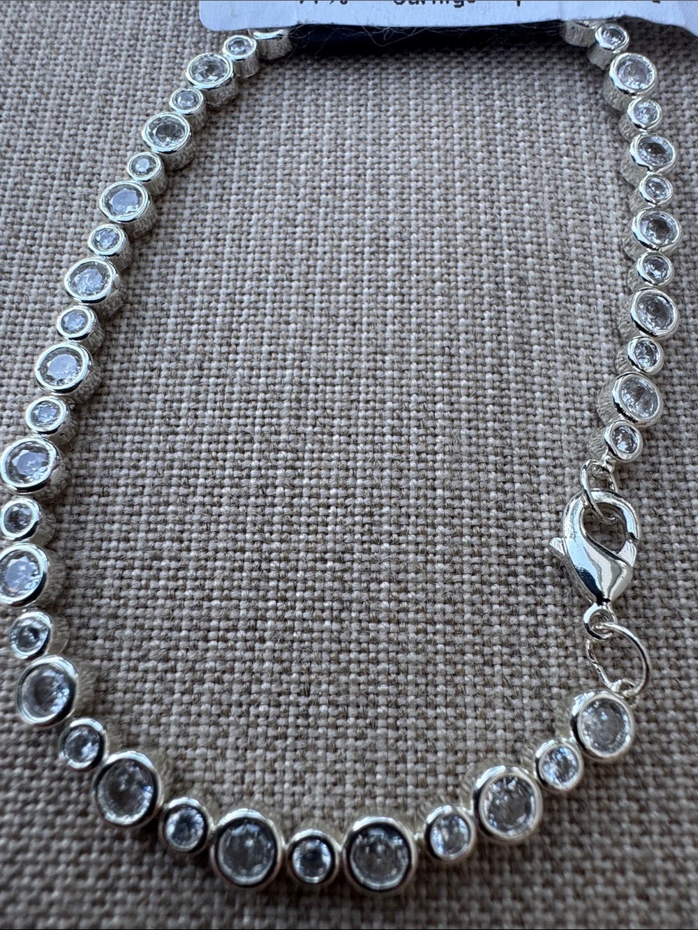 Nordstrom Silver Crystal Tennis Bracelet